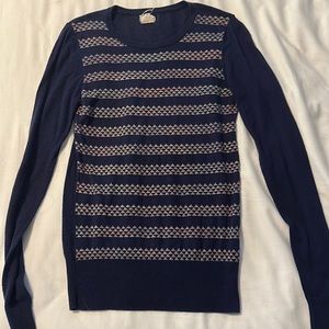 Blue long sleeve light sweater
